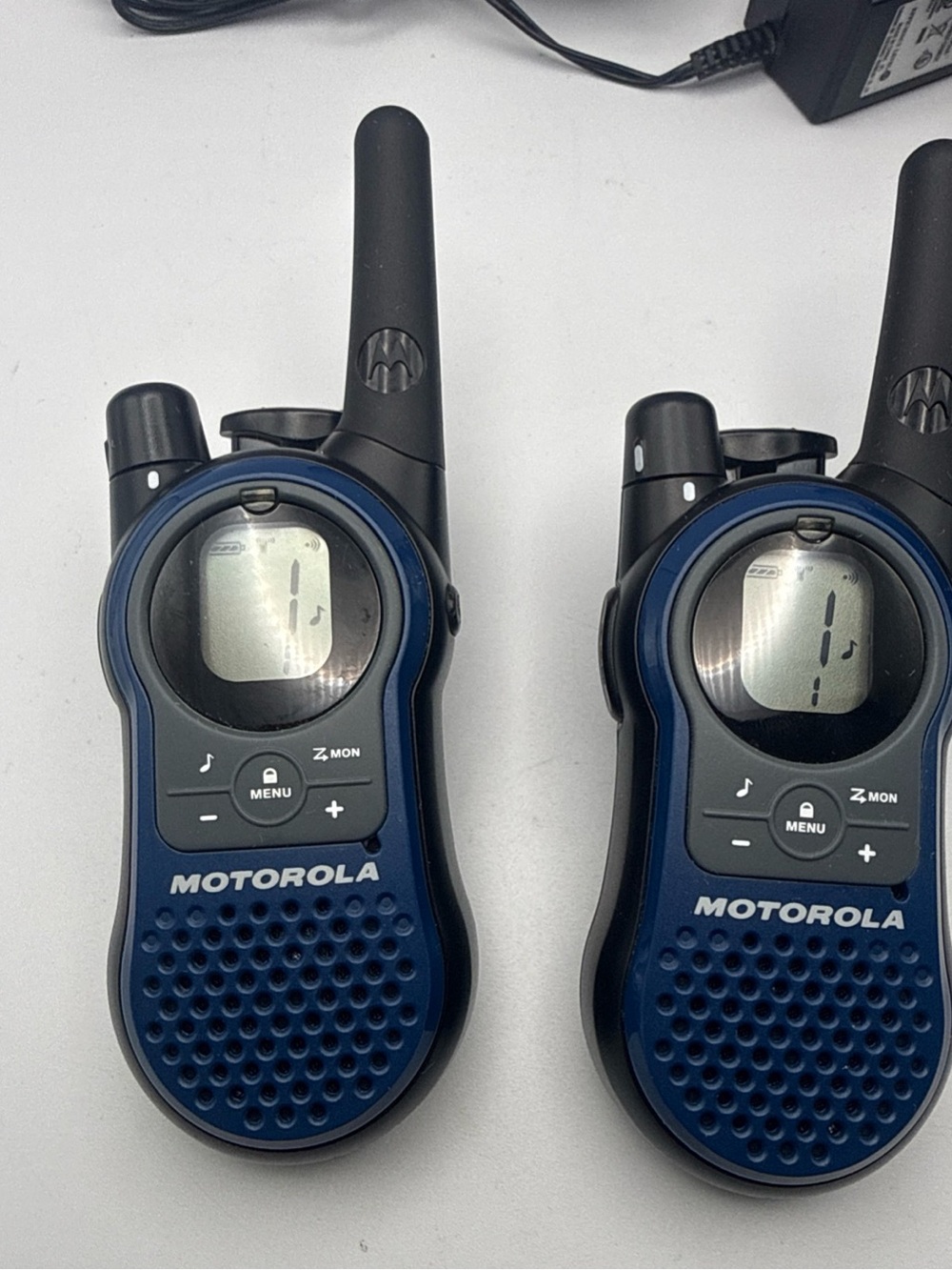 Motorola Blue Portable Two-Way Radio Pair